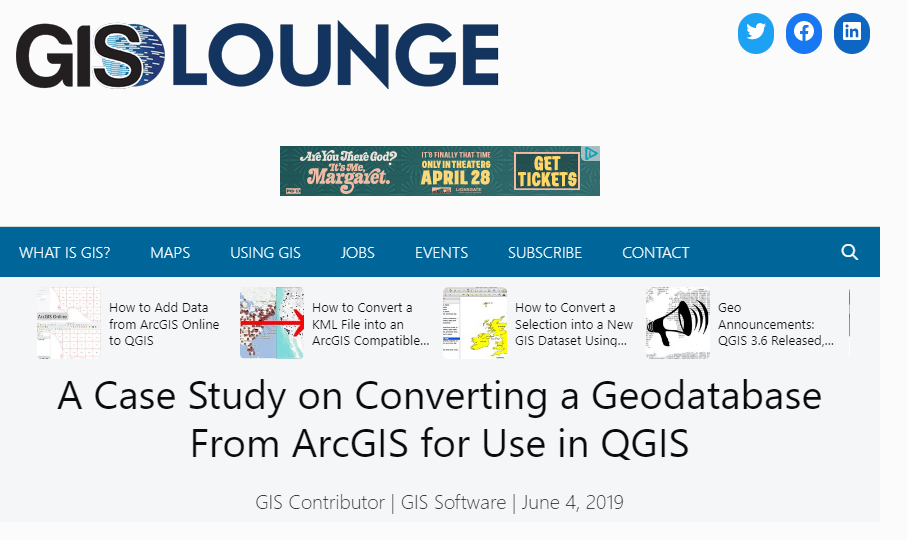 GIS Lounge Article